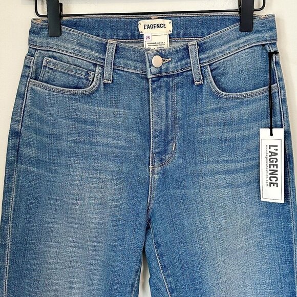NWT L'AGENCE El Matador French Slim Cropped Jeans - Size 25 - Picture 5 of 8